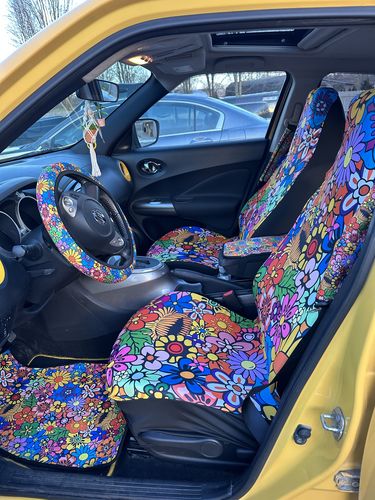 Customer photo review of Floral Dream Steering Wheel Cover