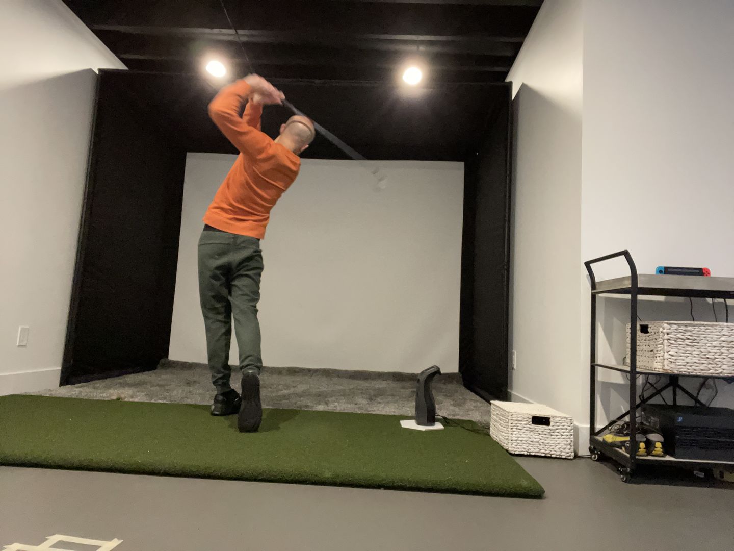 Customer photo review of PerfectBay™ Golf Simulator Screen Enclosure