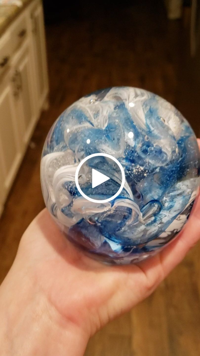 Customer video review of Cotton Candy Orb with Infused Cremation Ashes