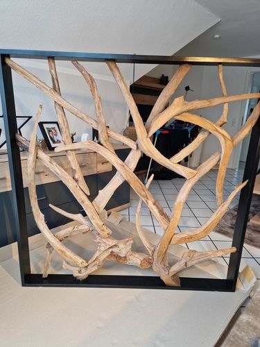 Customer photo review of MAZE Raumteiler Teakholz 140cm x 140cm