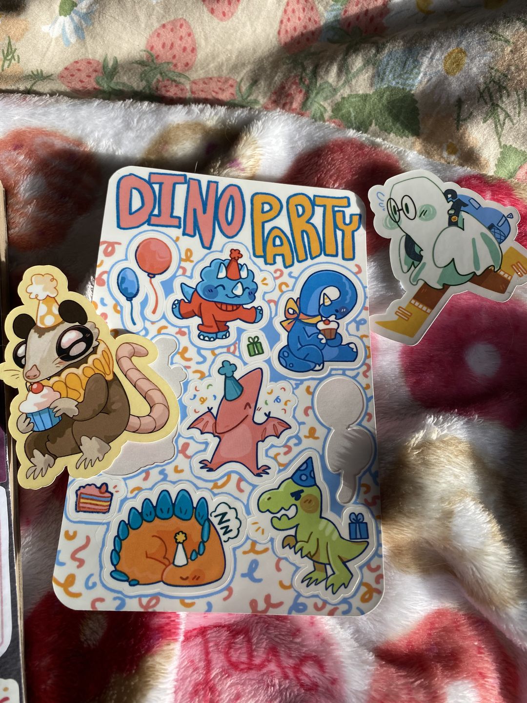Customer photo review of Dino Party Sticker Sheet