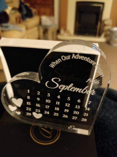 Customer photo review of Best Day Ever - Acrylic Glass Heart