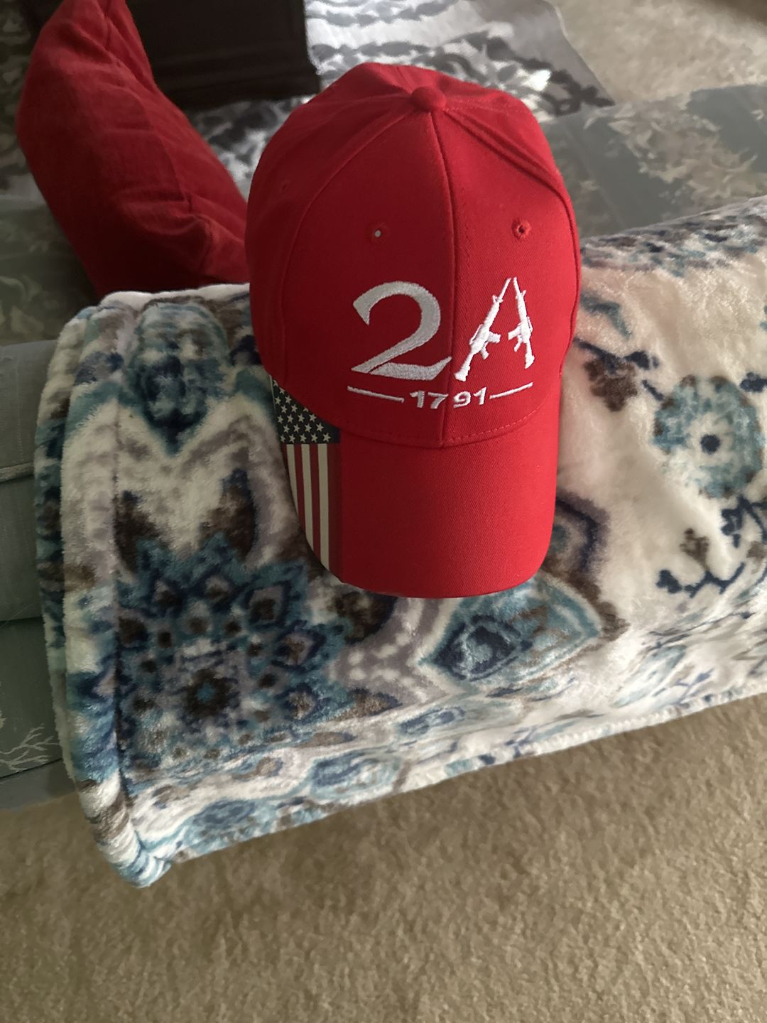 Customer photo review of 2nd Amendment Limited Edition Red Embroidered Hat