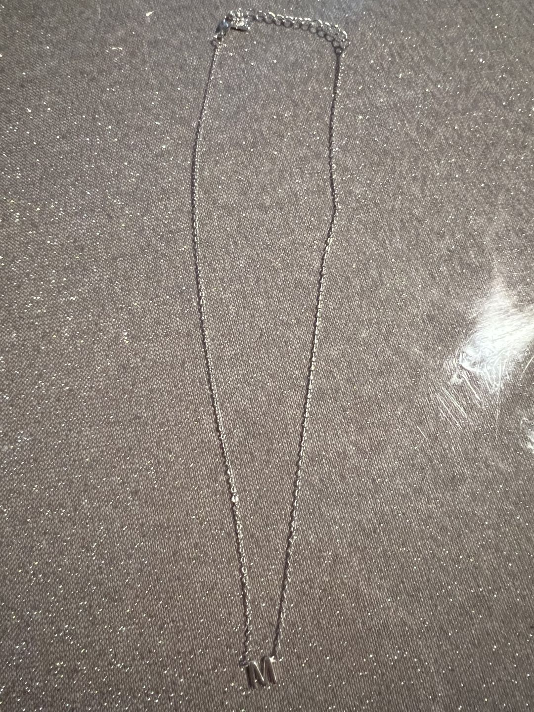 Customer photo review of The Original Single Initial Letter Necklace