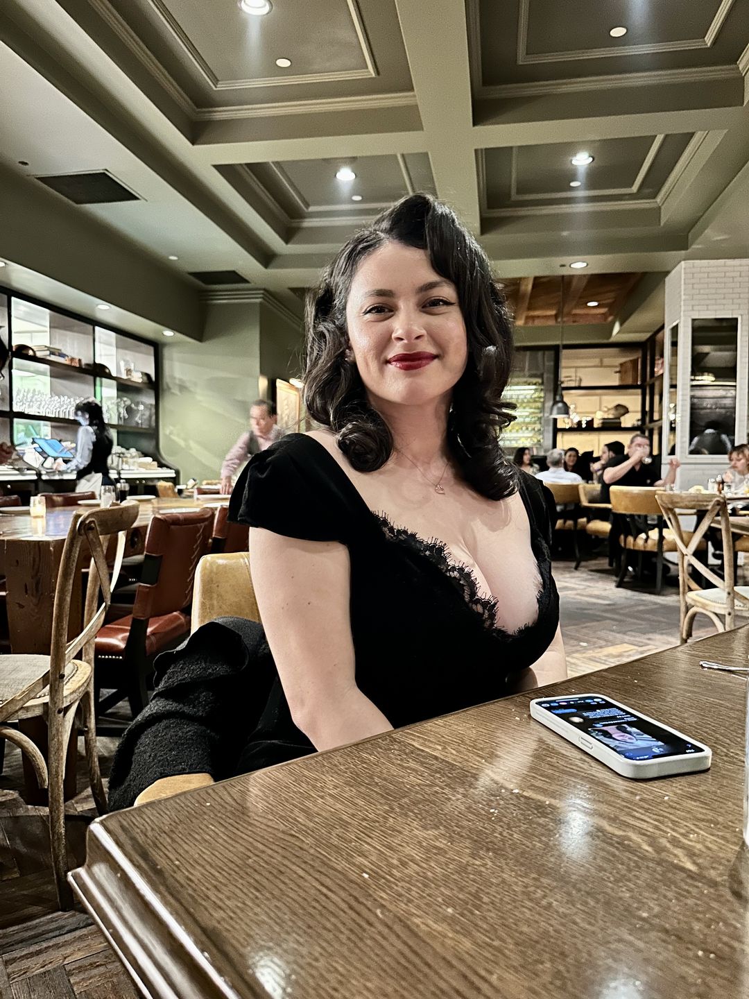 Customer photo review of Baudelaire Wiggle Dress in Black