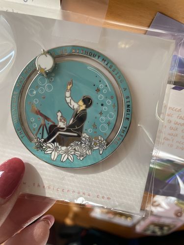 Customer photo review of BTS Bubble Jimin Enamel Pins