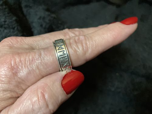Customer photo review of Viking Rune Fidget Men's Ring Sterling Silver