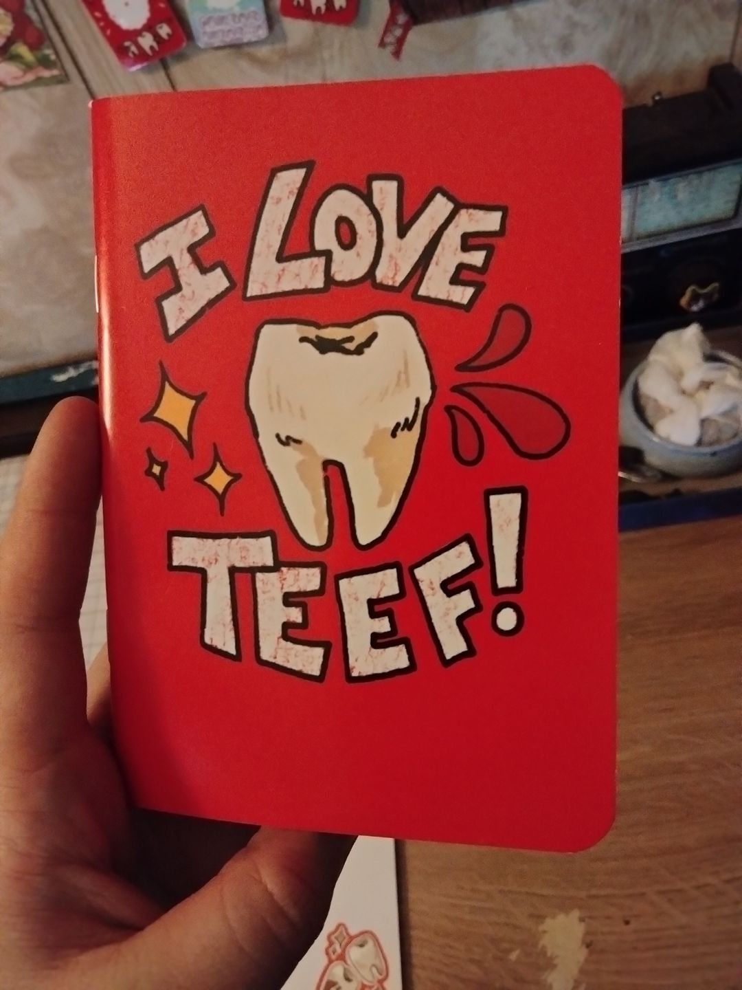 Customer photo review of I love teef! Pocket Book