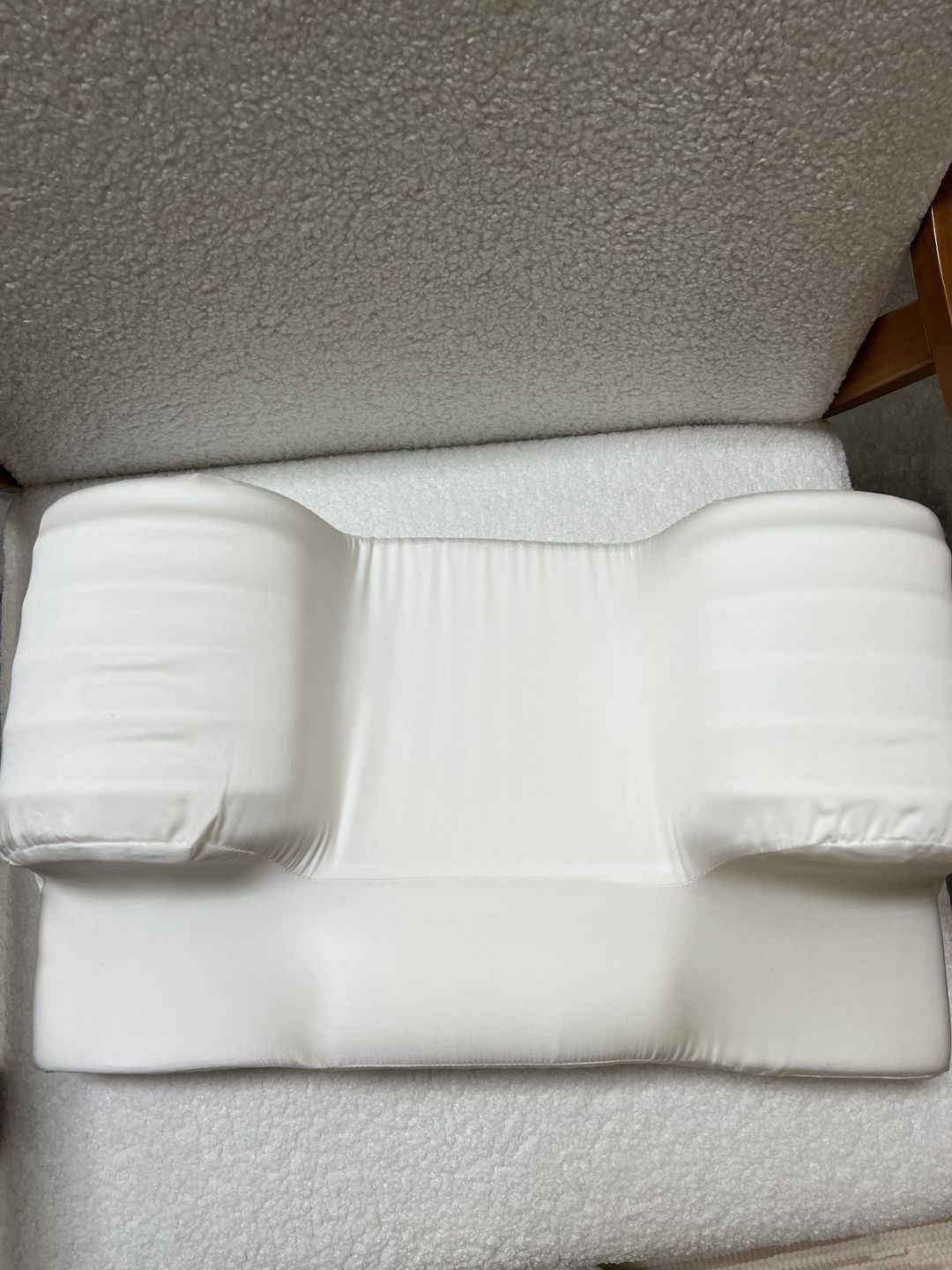 Customer photo review of Flawless Face Back Sleeper + FREE Pillowcase + FREE SHIPPING