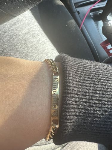 Customer photo review of Engraved Bracelet Set - W/ Eternal Rose Box
