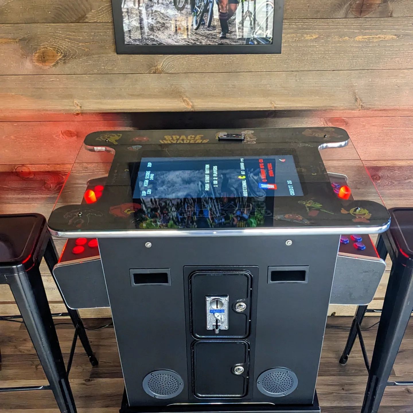 Customer photo review of Riser Combo 412 Arcade Commercial Cocktail Table Machine