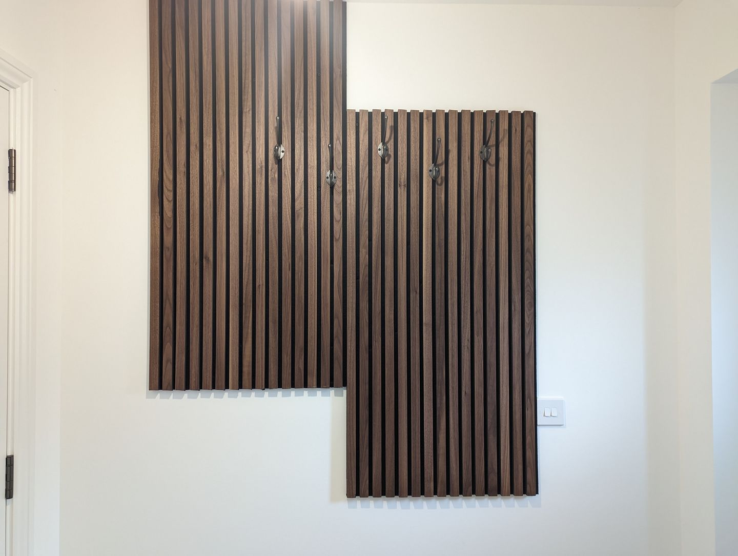 Customer photo review of SlatWall Acoustic Deep Walnut