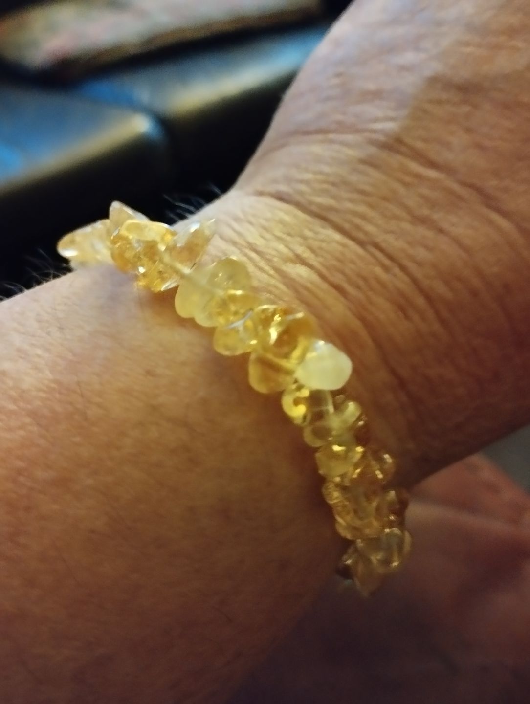 Customer photo review of Citrine - Crystal chip bracelet