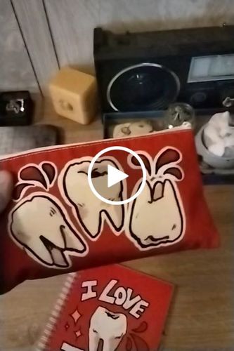 Customer video review of Bloody Teeth Pencil Pouch