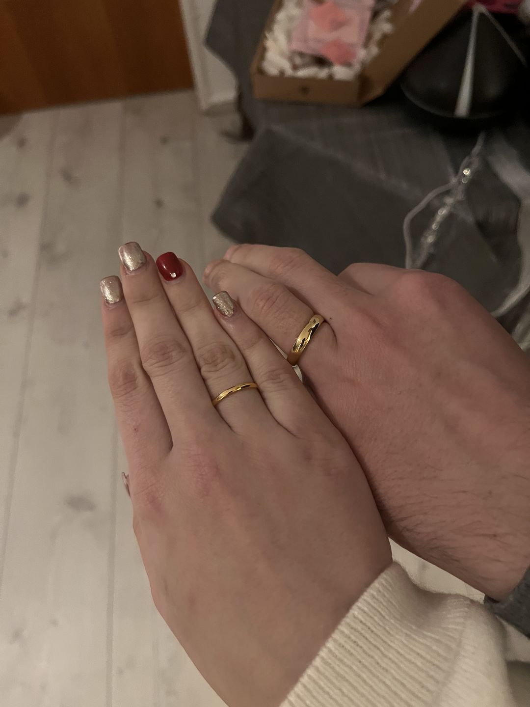 Customer photo review of Thin Lena Ring | 18K vergoldet