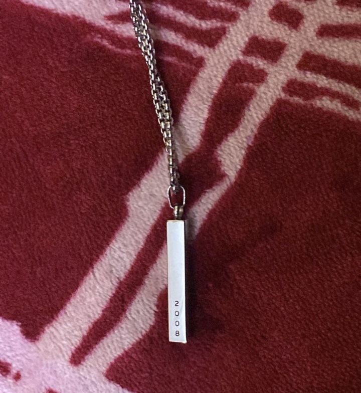Customer photo review of Personalised Cuboid Locket for Men