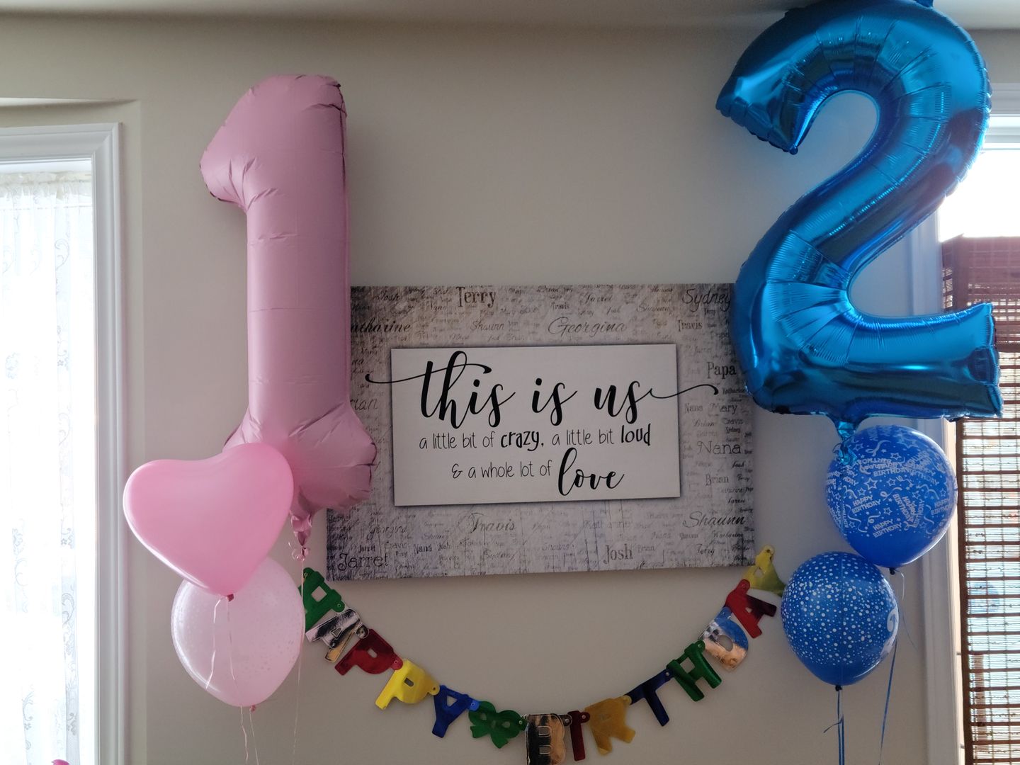 Customer photo review of Personalized "This Is Us" With Names on Background Premium Canvas