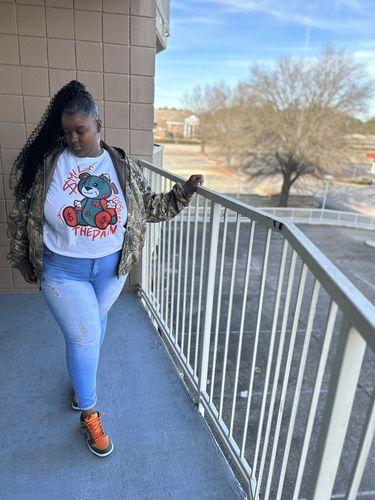 Customer photo review of Dunk Low Team Dark Green Orange DopeSkill T-Shirt BEAN Graphic