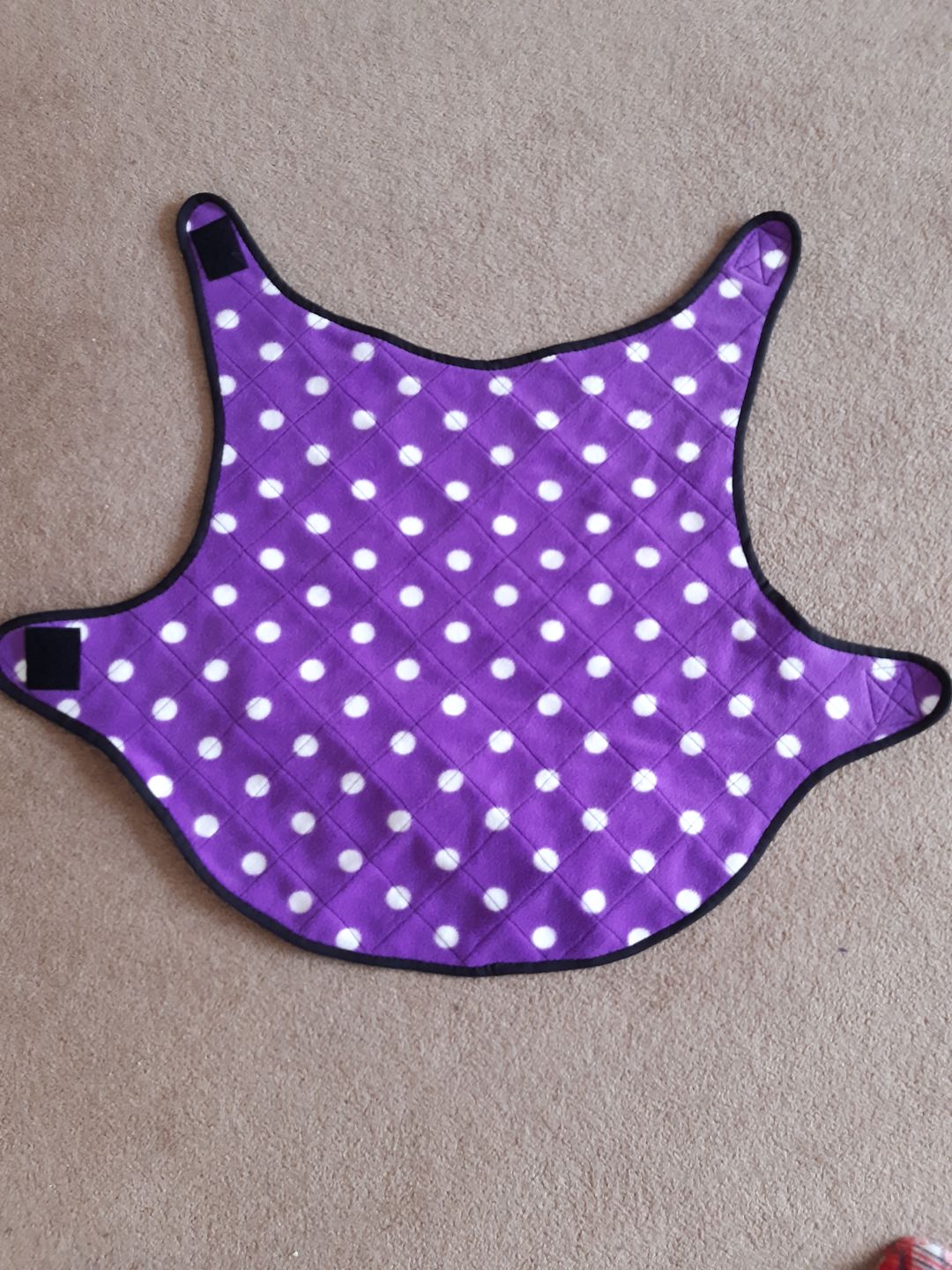 Customer photo review of White Polka Dot Anti Pill Polar Fleece Fabric
