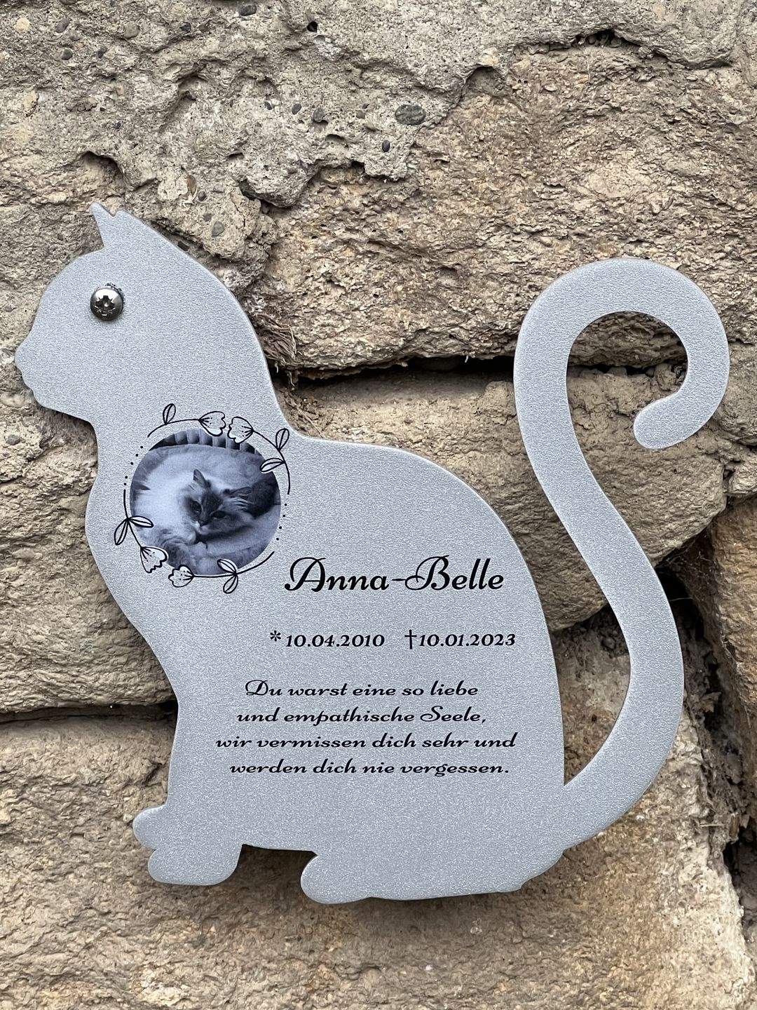 Customer photo review of Gedenktafel - Große Katze