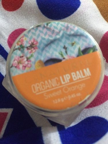Customer photo review of Organic Sweet Orange Lip Balm