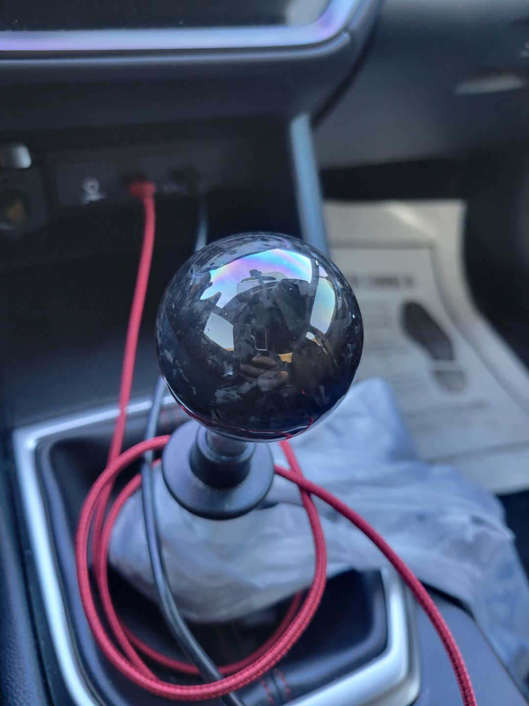 Customer photo review of Forged Carbon Fiber Shift Knob