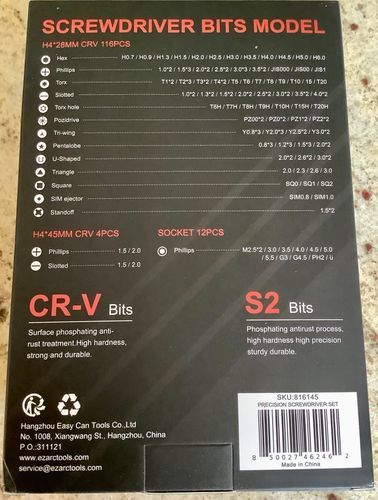 Customer photo review of Precision Screwdriver Set, 145 in 1 Magnetic Torx Screwdriver Kit