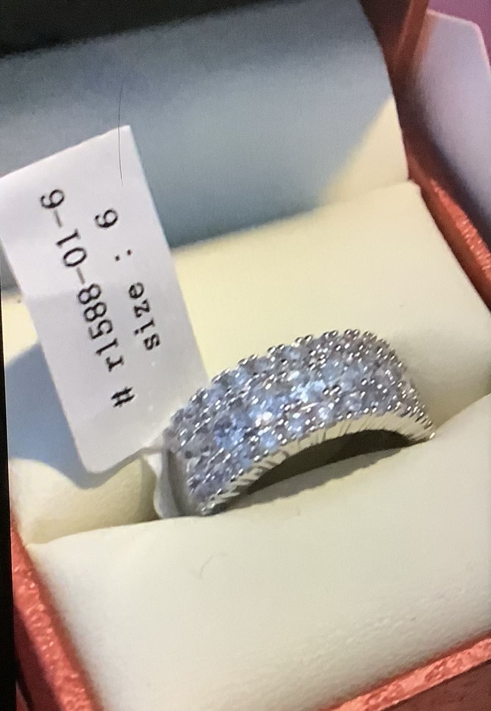 Customer photo review of Art Deco CZ Eternity Ring in Sterling Silver