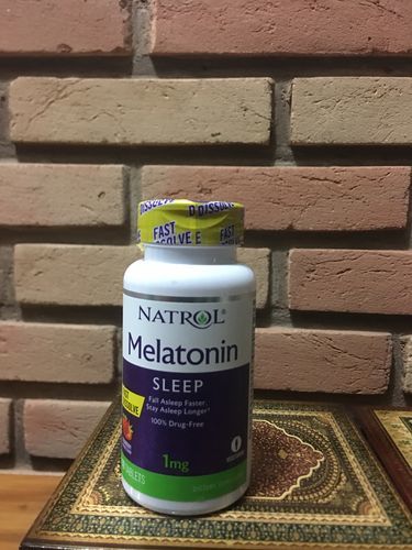 Customer photo review of Natrol Melatonina 1mg Fast Dissolve Strawberry, 90 Caps