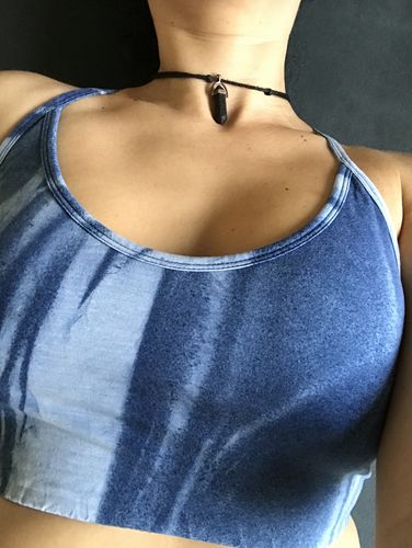 Customer photo review of Velvet Haze Bra - Blue Tiger