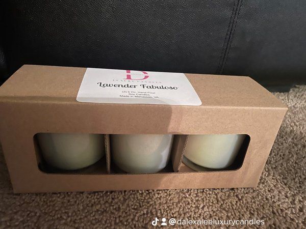 Customer photo review of 9 oz Straight Sided Glass Jar 3-Pack Retail Box™