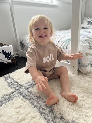 Customer photo review of Soll Summer Logo Set Kids - Beige