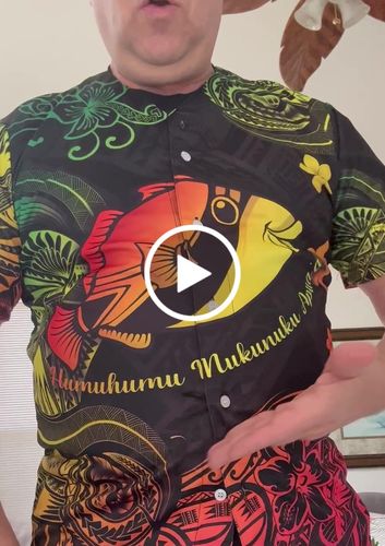Customer video review of Hawaii State Fish: Humuhumu Nukunuku Apua'a Polynesian Baseball Jersey Unique Style - Reggae LT8