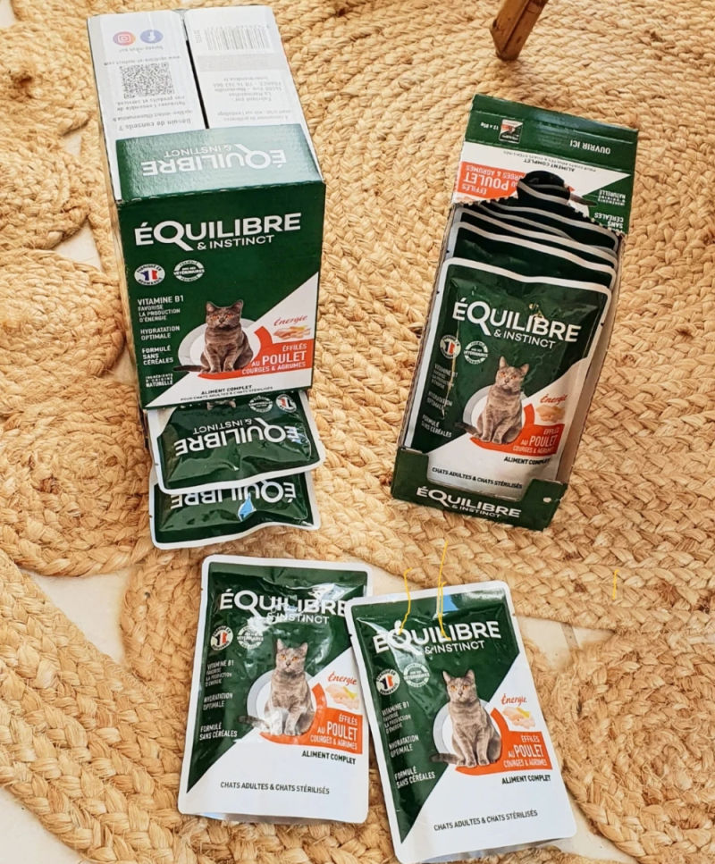 Customer photo review of Effilés au poulet, courges & agrumes (chat stérilisé et chat adulte)