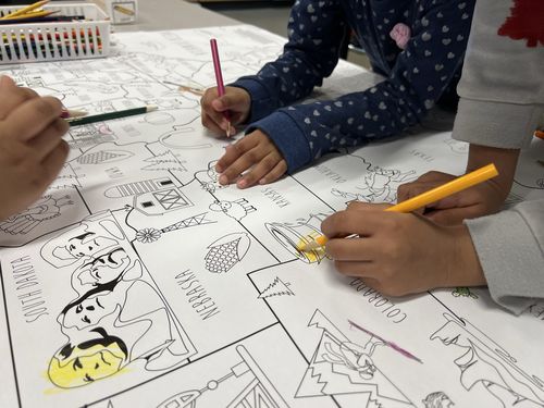 Customer photo review of USA Map Coloring Sheet