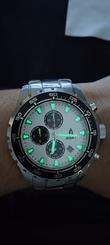Customer photo review of Aquacy Hei Matau TradeWinds Chronograph 200M White Panda Dial Men's Watch