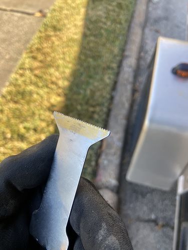 Customer photo review of 1-3/4 in. Titanium Powerful Cutting Oscillating Blade For Wood, Metal and Hard Material