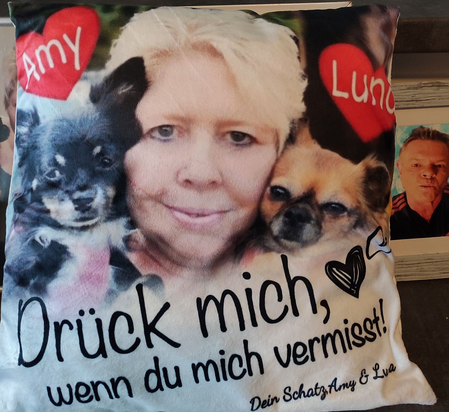 Customer photo review of Wenn du mich vermisst - Paar-Kissen