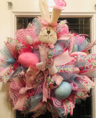 Customer photo review of 7/8"X25Yd Value Faux Burlap Pink RC500522