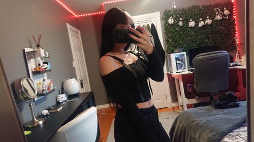 Customer photo review of 'Graveyard Shift' Black Grunge Buckle Long Sleeved Top