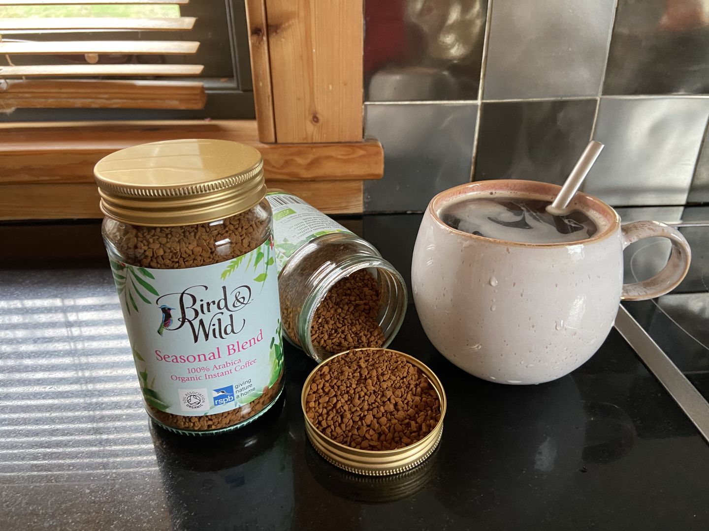Customer photo review of Bird & Wild Fairtrade Organic Instant Coffee, 100% Arabica, 100g Jar (50 Servings)