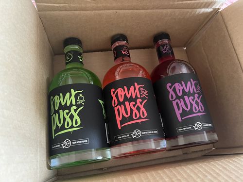 Customer photo review of 3 Pack Sour Puss Mix + Free Pourer