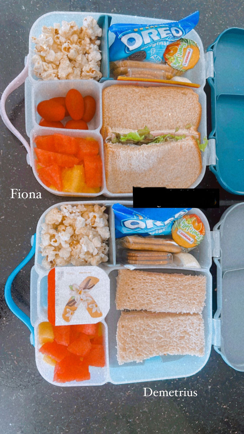 Customer photo review of b.box Snackbox – Indigo Rose