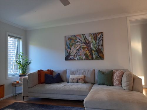 Customer photo review of Eucalypt Forest -  Original Abstract Australian Bush Nature Painting Stretched Canvas Or Art Print - Nature Wall Art