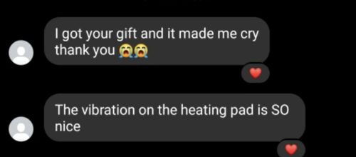 Customer photo review of Crampnicorn™ - Dysmenorrhea Relief Heating Pad
