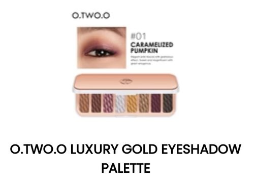 Customer photo review of O.TWO.O LUXURY GOLD EYESHADOW PALETTE