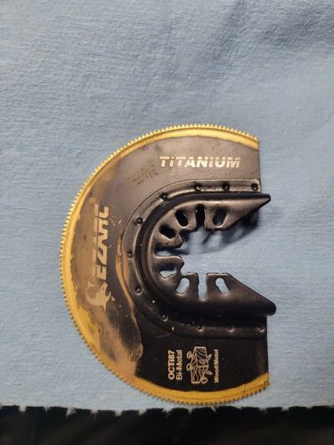 Customer photo review of Semi CircleTitanium Oscillating Blade For Flush Cut,OCTi87