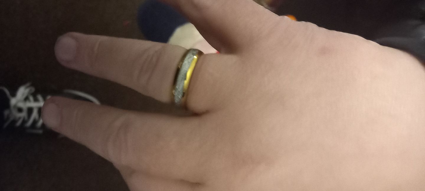 Customer photo review of The Golden Steel 6mm Wonder Ring