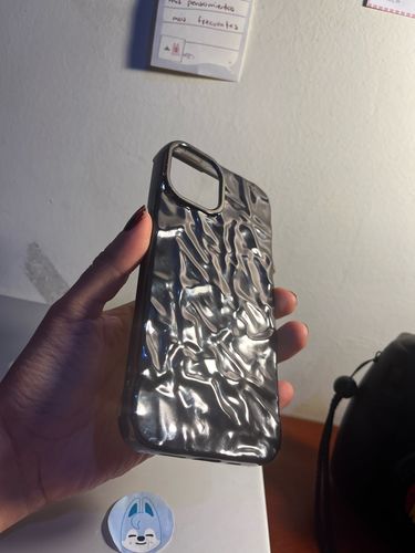 Customer photo review of 3D Shape Black Paper Pattern 1 iPhone Case
