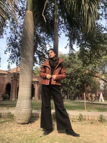 Customer photo review of Black Over Dyed Flare Jeans